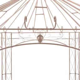 Berkfield Home Garden Pavilion Antique Brown 4 m Iron - thumbnail 3