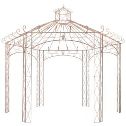 Berkfield Home Garden Pavilion Antique Brown 4 m Iron - thumbnail 2