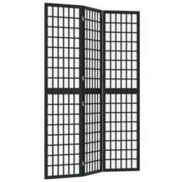 Berkfield Home Folding 3-Panel Room Divider Japanese Style 120x170 cm Black - thumbnail 2