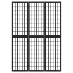 Berkfield Home Folding 3-Panel Room Divider Japanese Style 120x170 cm Black - thumbnail 3