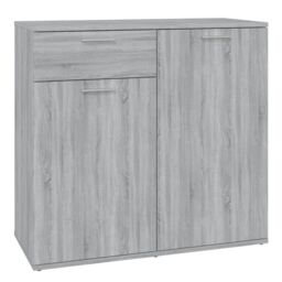 Berkfield Home Sideboard Grey Sonoma 80x36x75 cm Engineered Wood - Size: 80 x 36 x 75 cm - thumbnail 2
