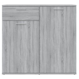 Berkfield Home Sideboard Grey Sonoma 80x36x75 cm Engineered Wood - Size: 80 x 36 x 75 cm - thumbnail 3