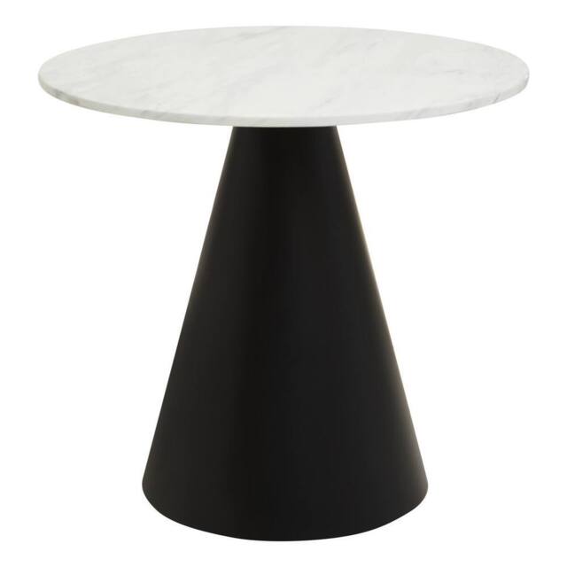 Orsina Azalea Round Marble Top Dining Table in Black - image 1