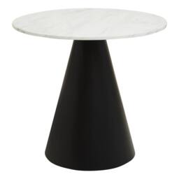 Orsina Azalea Round Marble Top Dining Table in Black - thumbnail 1