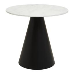 Orsina Azalea Round Marble Top Dining Table in Black - thumbnail 3