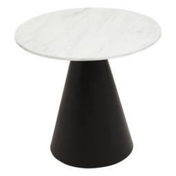 Orsina Azalea Round Marble Top Dining Table in Black - thumbnail 2