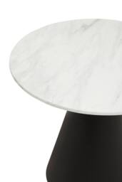 Orsina Azalea Round Marble Top Dining Table in Black - thumbnail 6