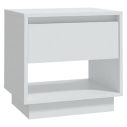 Berkfield Home Bedside Cabinet White 45x34x44 cm Engineered Wood - Size: 45 x 34 x 44 cm - thumbnail 2