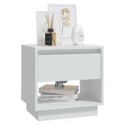 Berkfield Home Bedside Cabinet White 45x34x44 cm Engineered Wood - Size: 45 x 34 x 44 cm - thumbnail 3