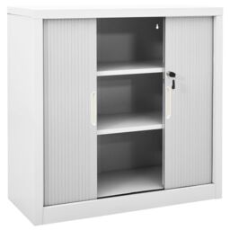 Berkfield Home Sliding Door Cabinet Grey 90x40x90 cm Steel - Size: 90 x 40 x 90 cm - thumbnail 5