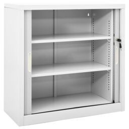 Berkfield Home Sliding Door Cabinet Grey 90x40x90 cm Steel - Size: 90 x 40 x 90 cm - thumbnail 6
