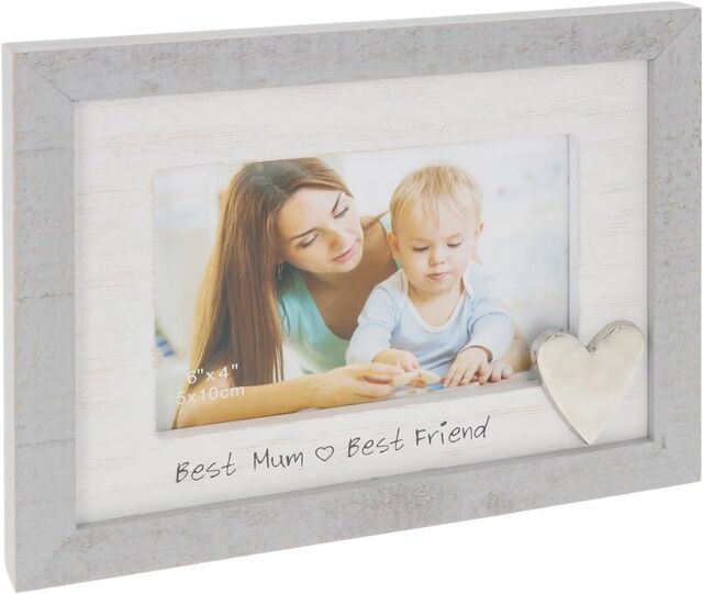 Joe Davies Women's Shudehill Rustic Sentiment Photo Frame - Best Mum in Grey