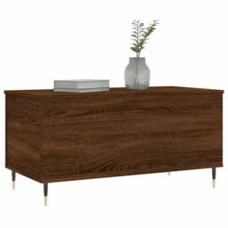 Berkfield Home Modern Coffee Table Brown Oak 90x44.5x45 cm Engineered Wood - thumbnail 4