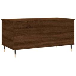 Berkfield Home Modern Coffee Table Brown Oak 90x44.5x45 cm Engineered Wood - thumbnail 8
