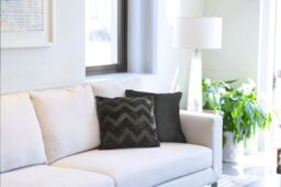 New Edge Blinds Newton Zig Zag Collection Soft Touch Cushion Cover in Black - Size: 43 cm x 43 cm - thumbnail 2