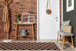 RugsX Anti-Slip Trellis Runner in Brown - Size: 133 cm x 380 cm - thumbnail 4