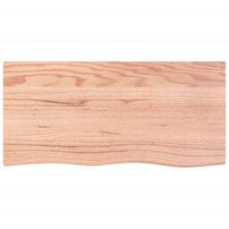 Berkfield Home Basin Shelf Wall Mounted Steel & Solid Wood Oak in Brown - thumbnail 8