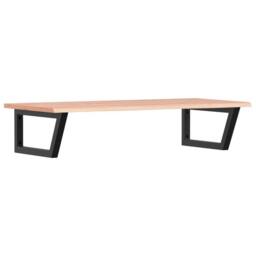 Berkfield Home Basin Shelf Wall Mounted Steel & Solid Wood Oak in Brown - thumbnail 1
