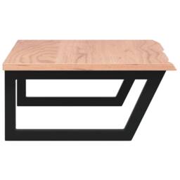 Berkfield Home Basin Shelf Wall Mounted Steel & Solid Wood Oak in Brown - thumbnail 5