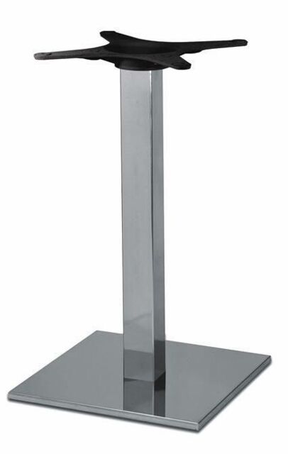 netfurniture Zuton Square Inox Table Base in Silver