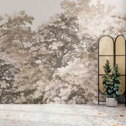Superfresco Easy Forest Canopy Oatmeal Print To Order 3m x 2.8m Mural in Beige - thumbnail 1