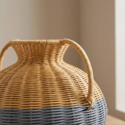 Garden Greatness Hand-Woven Rattan Pot With Handles in Natural - Size: 1 Pack - thumbnail 2