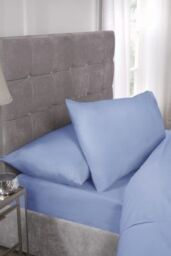 New Edge Blinds Percale Duvet Set in Blue - Size: King - thumbnail 2