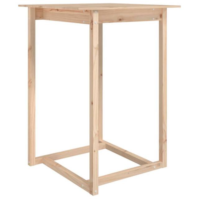 Berkfield Home Bar Table 80x80x110 cm Solid Wood Pine in Light Tan - Size: 80 x 80 x 110 cm - image 1