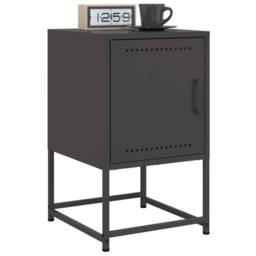 Berkfield Home Bedside Cabinets 2 pcs Black 36x39x60.5 cm Steel - thumbnail 2