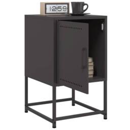 Berkfield Home Bedside Cabinets 2 pcs Black 36x39x60.5 cm Steel - thumbnail 4
