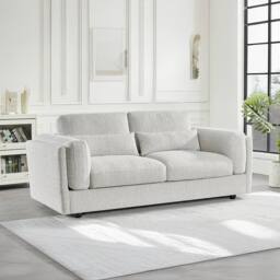 Furnishings For Less UK Bali Modern 3 + 2 Sofa Suite Chenille Fabric Beige - thumbnail 5