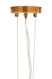 Orsina 3 Bulb Bronze Pendant Light, Geometric Glass Cone Ceiling Fixture, Crystal-Textured Shade Light in Gold - thumbnail 5