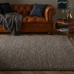 Esselle Delilah Mottled Wool Small Pebble Rug in Taupe - Size: 120 cm x 170 cm - thumbnail 6