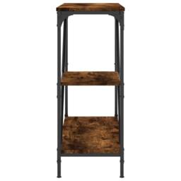 Berkfield Home Console Table Smoked Oak 88.5x30x75 cm Engineered Wood in Brown - thumbnail 5