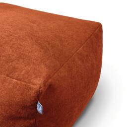 rucomfy Beanbags rucomfy Indoor Large Ottoman Pouffe - Plush Velora Bean Bag Footstool in Orange - thumbnail 4