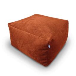rucomfy Beanbags rucomfy Indoor Large Ottoman Pouffe - Plush Velora Bean Bag Footstool in Orange - thumbnail 3