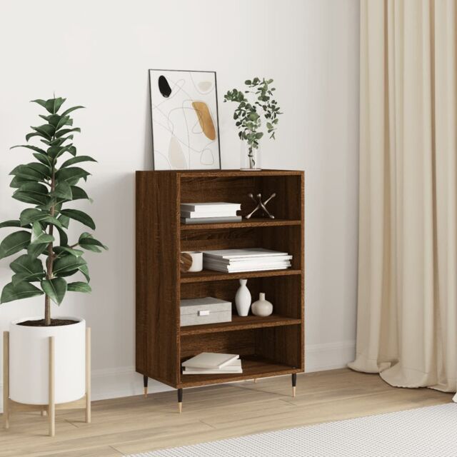 Berkfield Home Highboard Brown Oak 57x35x90 cm Engineered Wood - Size: 57 x 35 x 90 cm - image 1
