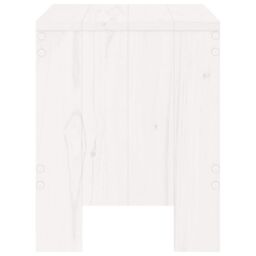 Berkfield Home Garden Stools 2 pcs White 40x36x45 cm Solid Wood Pine - Size: 40 x 36 x 45 cm - thumbnail 5