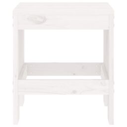 Berkfield Home Garden Stools 2 pcs White 40x36x45 cm Solid Wood Pine - Size: 40 x 36 x 45 cm - thumbnail 4