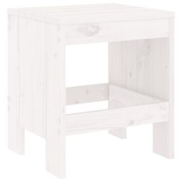 Berkfield Home Garden Stools 2 pcs White 40x36x45 cm Solid Wood Pine - Size: 40 x 36 x 45 cm - thumbnail 3