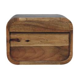 Wyld Haus Assisi Oak Mango Wood Floating Bedside Shelf Open Curve Wall Mounted in Brown - thumbnail 9