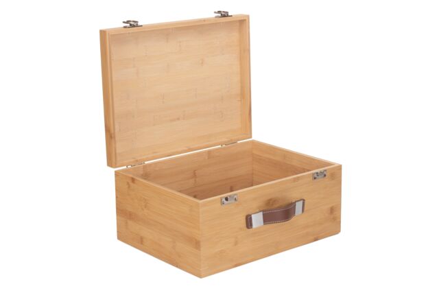 Red Hamper Large Bamboo Storage Box in Brown - image 1