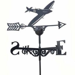 Poppyforge Spitfire Weathervane - Steel - L53xW61xH88 cm - Powder Coated Black - thumbnail 2