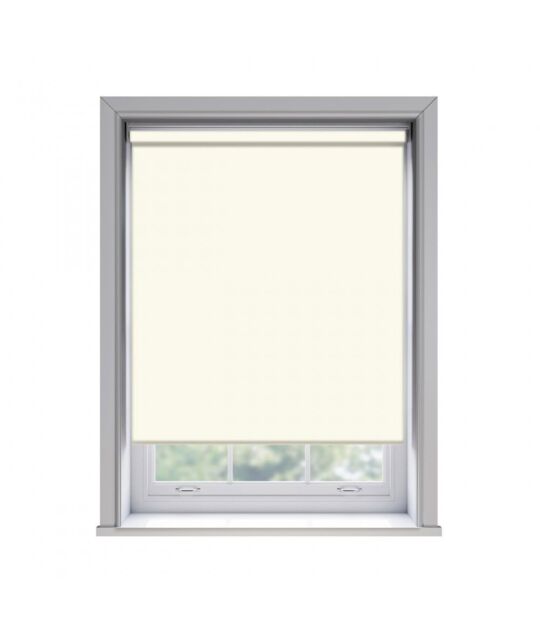 New Edge Blinds No Drill Cream Thermal Blackout Roller Blind 170cm Drop - Size: 80 cm - image 1