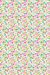 Hoopla Walls Folk Floral 10m Matt Wallpaper in Pink - thumbnail 3