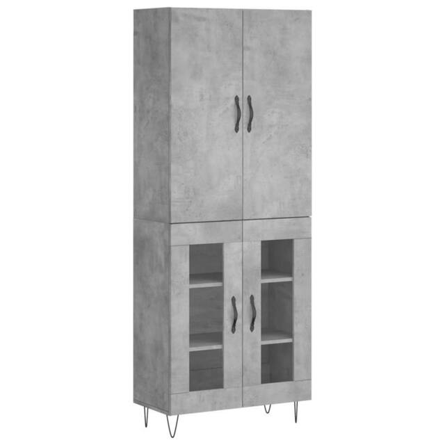 Berkfield Home Highboard Concrete Grey 69.5x34x180 cm Engineered Wood - image 1
