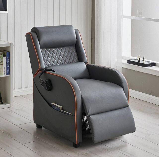 Home Detail Nova Gaming Chair Manual Recliner in Grey - image 1