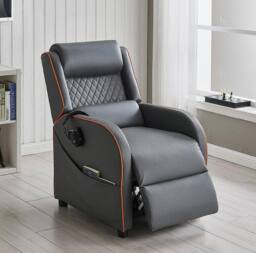 Home Detail Nova Gaming Chair Manual Recliner in Grey - thumbnail 1