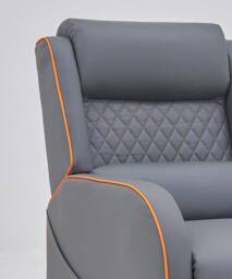 Home Detail Nova Gaming Chair Manual Recliner in Grey - thumbnail 4