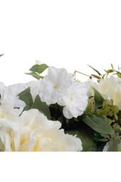 Garden Sanctuary Peony Rose Wedding Aisle Flowers Artificial Silk Row Decor in White - thumbnail 6